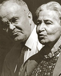 Vjatjeslav Molotov oh hans hustru Polina på äldre dagar.